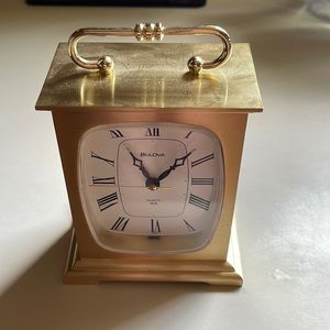 Bulova desk clock with alarm
